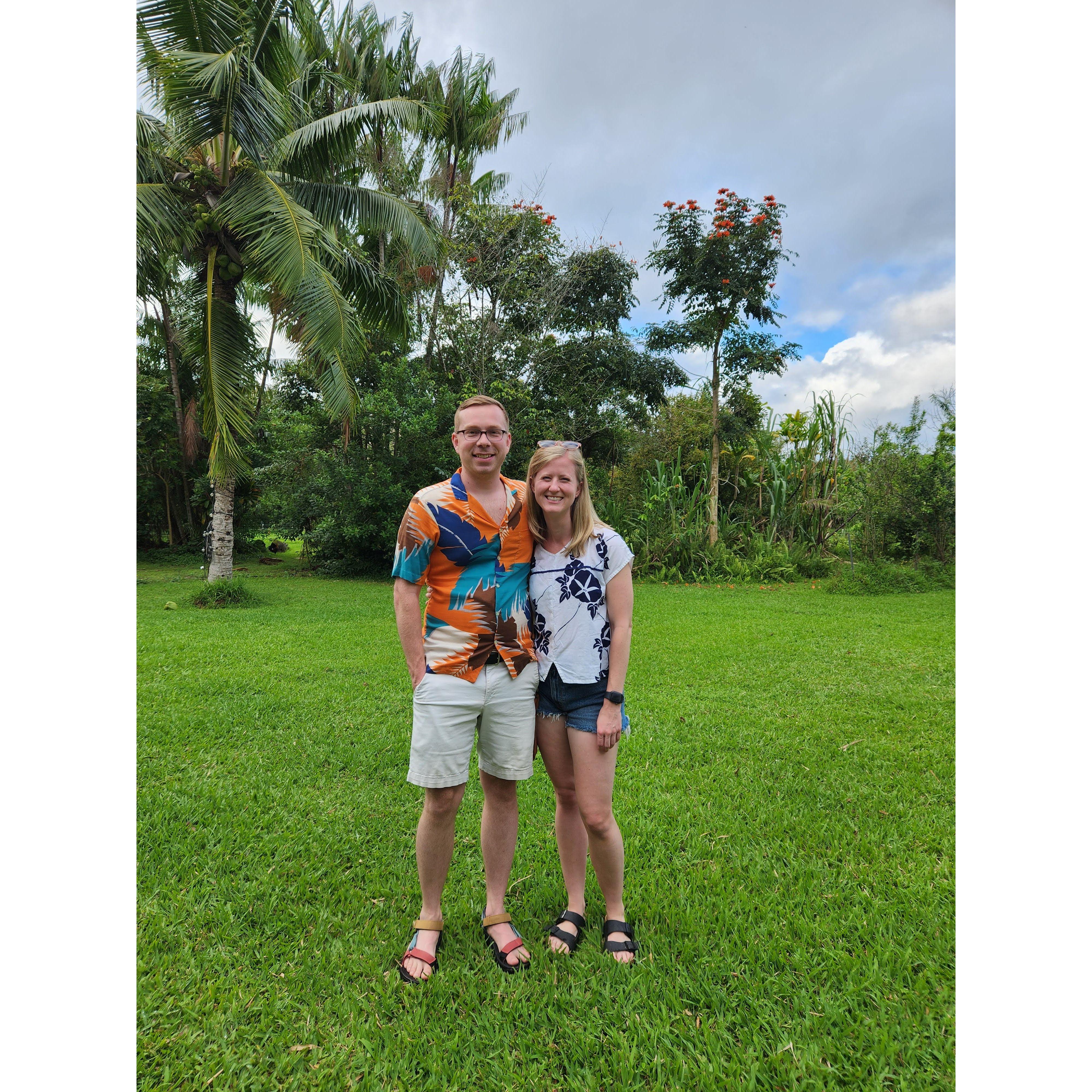On our recent trip to Kauai we wore Kristyn's parents Hawaiian shirts that they got on their honeymoon in 1985!