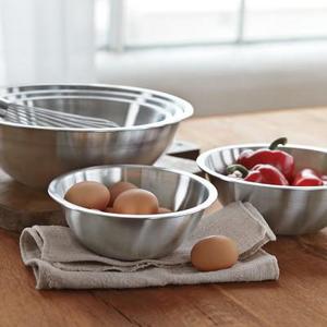 Stainless-Steel Nesting Mixing Bowls, Set of 5