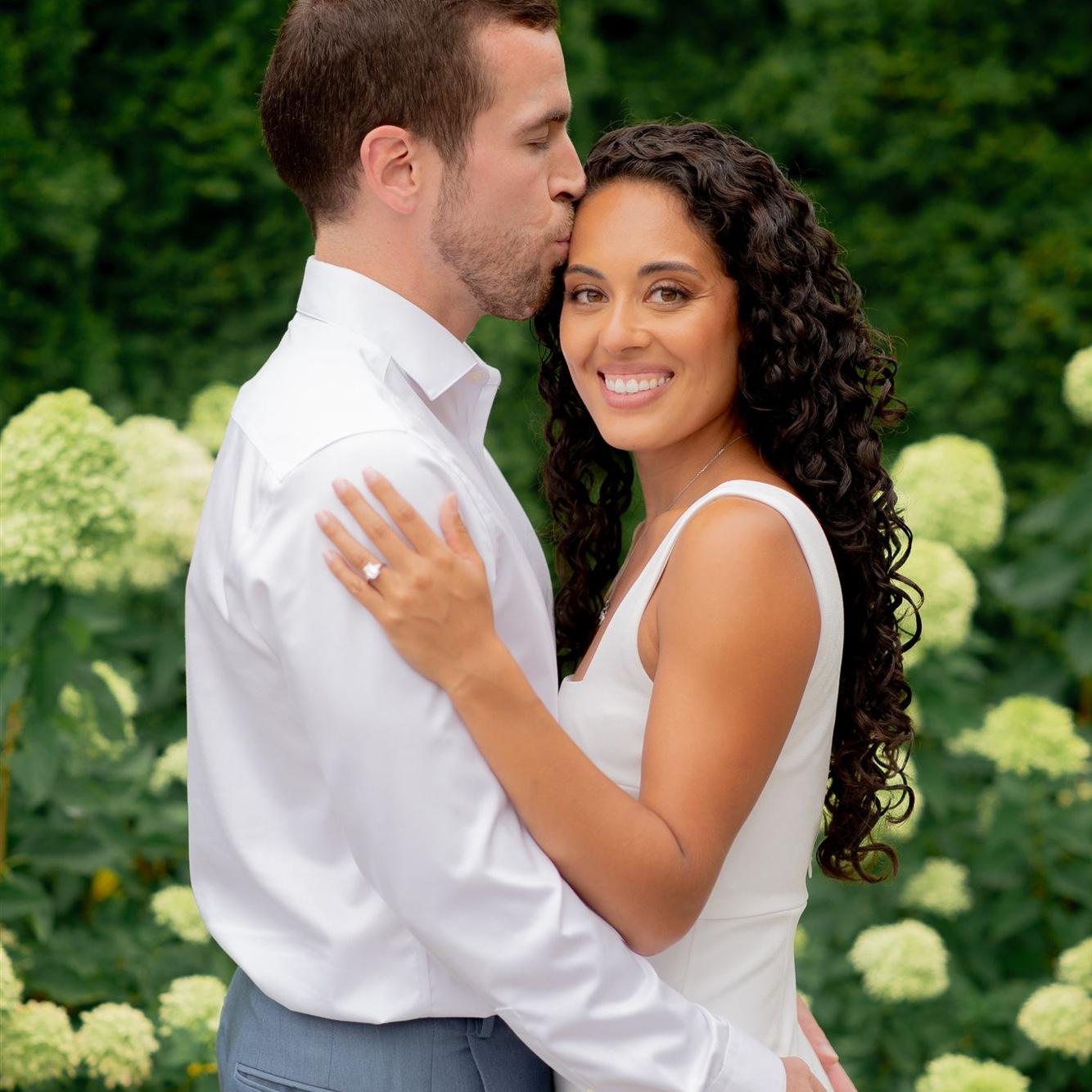 An engagement shoot at Grounds for Sculpture, the location of the original proposal plan. Plans changed on a dime and Stephen was still able to surprise Katalyna- her one wish fulfilled!