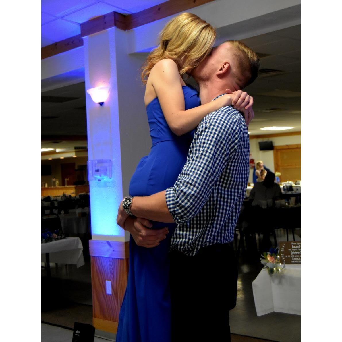 My brothers wedding, the same night he asked my dad if he could marry me