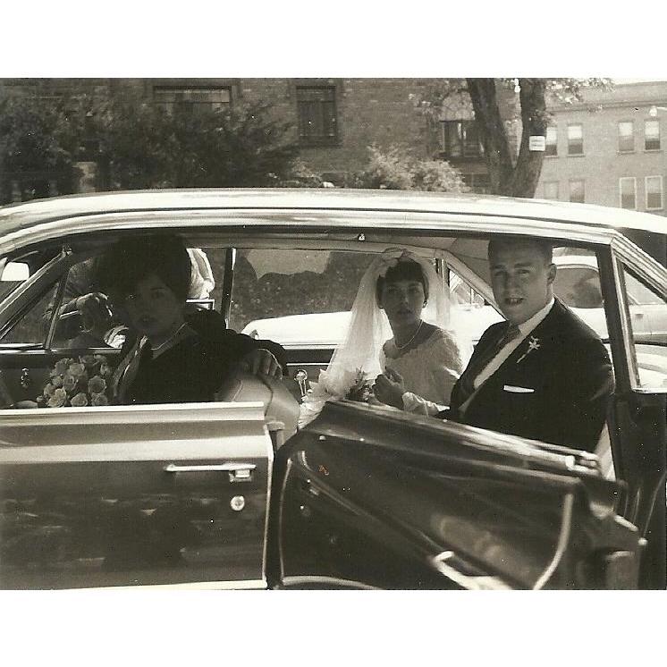 Mary Jane West and Richard Mihm, Emma's grandparents, on their wedding day. We know they'll be celebrating with us!