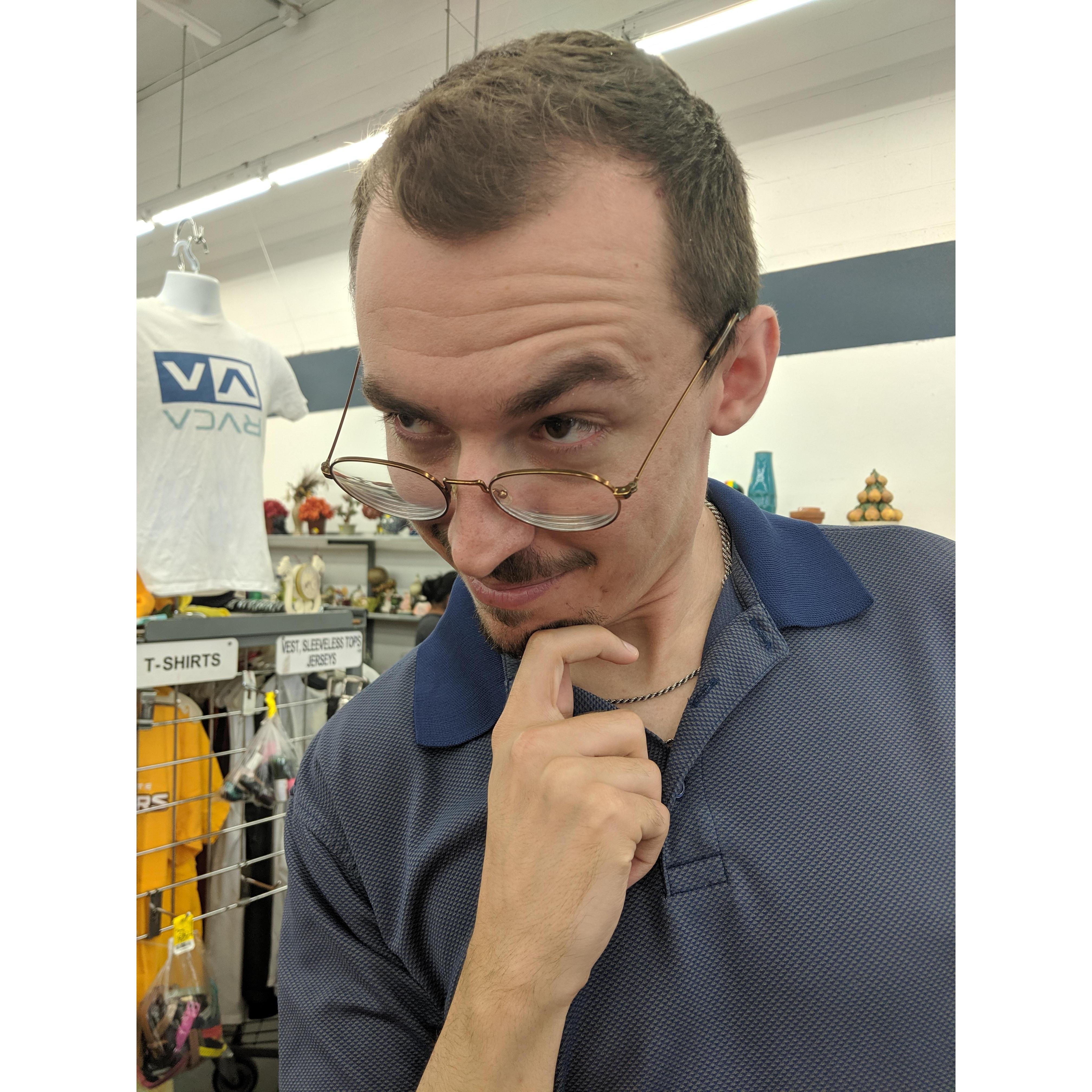 Chris never takes a normal photo
