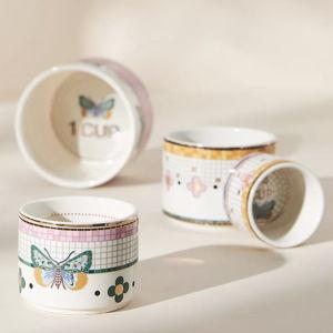The Bistro Tile Stoneware Measuring Cups, Set of 4: Garden Edition