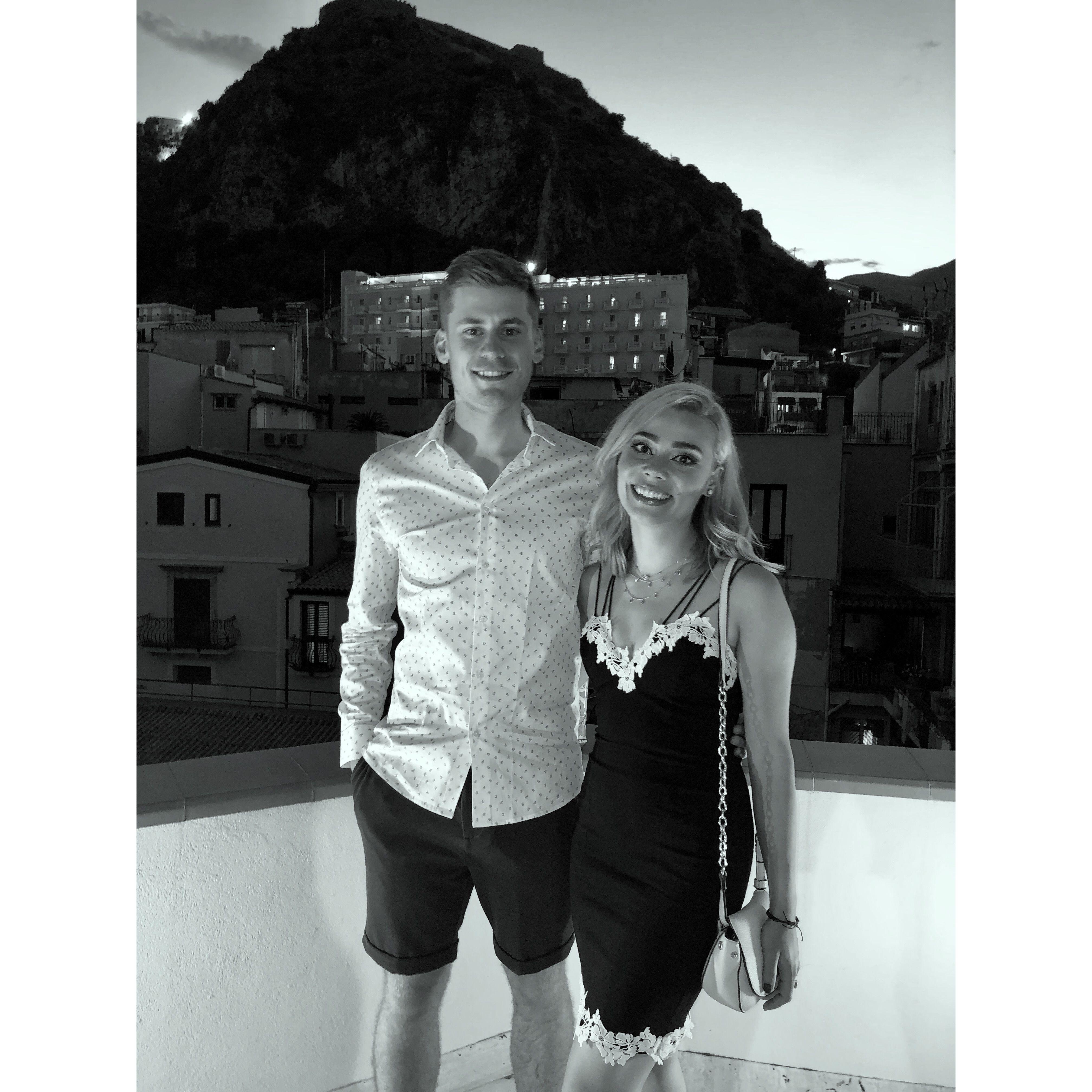 26.06.2019 - our first holiday together in Taormina. Back then, we were celebrating 2 months together - now, 6 years later, on the same day we're getting married. Incredibly grateful for this life.
