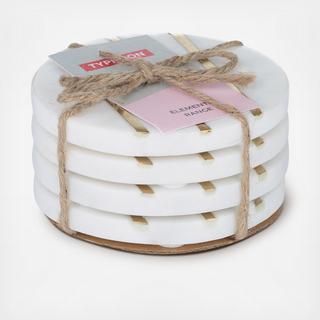 Elements Marble Coaster, Set of 4