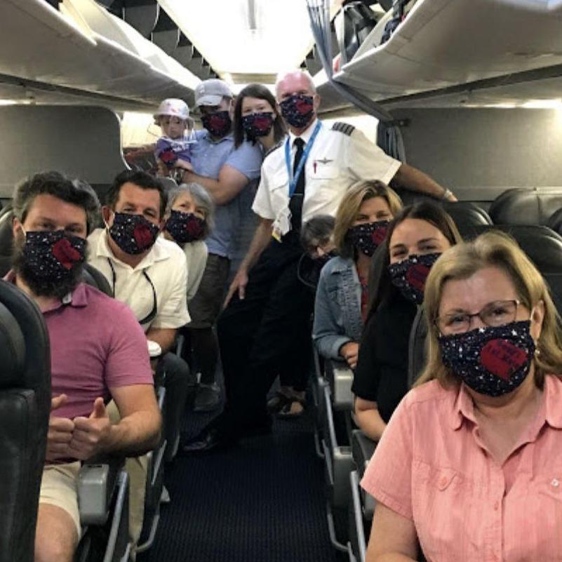 They celebrated Jim's Dad's final flight as a pilot for American Airlines together with family