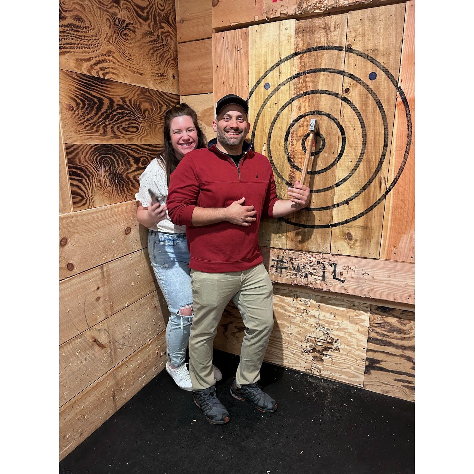 Axe Throwing - documenting the bullseye