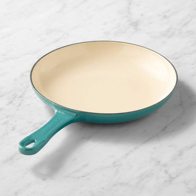 Le Creuset Enameled Cast Iron Shallow Fry Pan, 9 3/4", Riviera