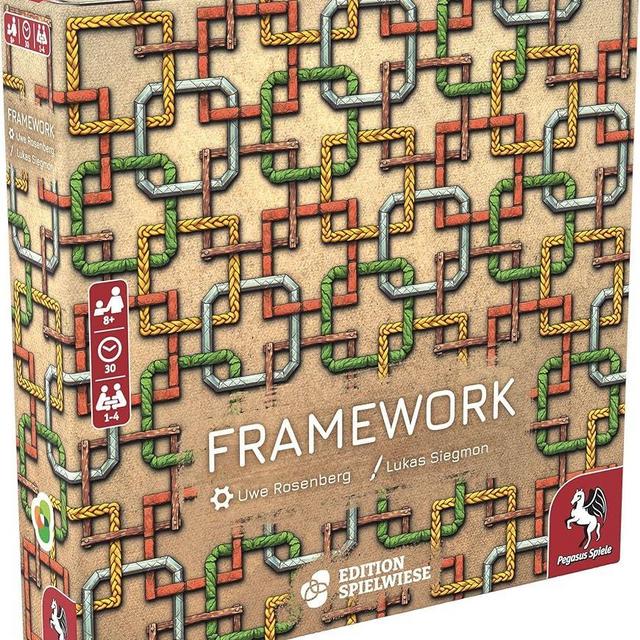 Framework - Board Game by Pegasus Spiele 1-4 Players – Board Games for Family – 30 Minutes of Gameplay – Games for Family Game Night – Kids and Adults Ages 8+ - English Version