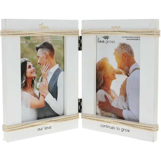 Pavilion Gift Company - Then & Now - 5.5" x 7.5" Hinged Frame - Single Image Frames