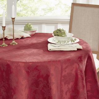 Holiday Damask Round Tablecloth