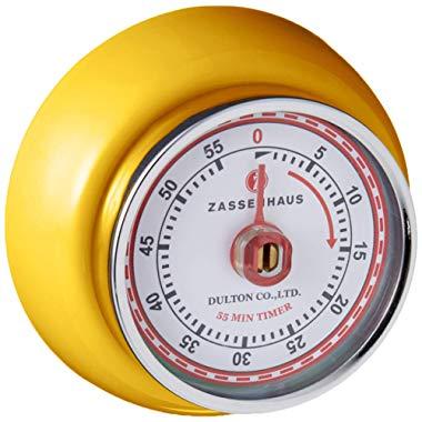 Zassenhaus M072341 Retro Magnetic Kitchen Timer, Yellow