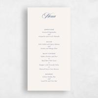 Blue Wedding Menu - Loxley