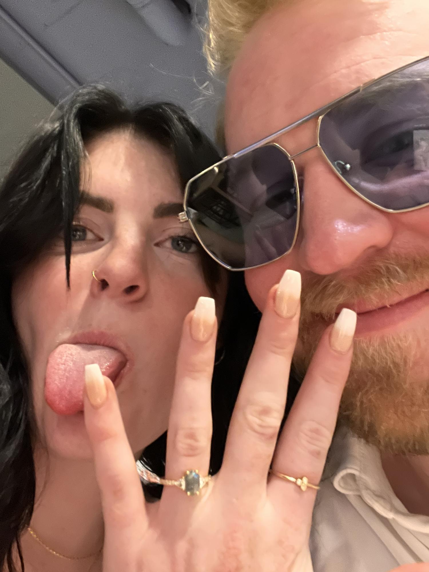 drunk engagement selfie - Aug. 2022