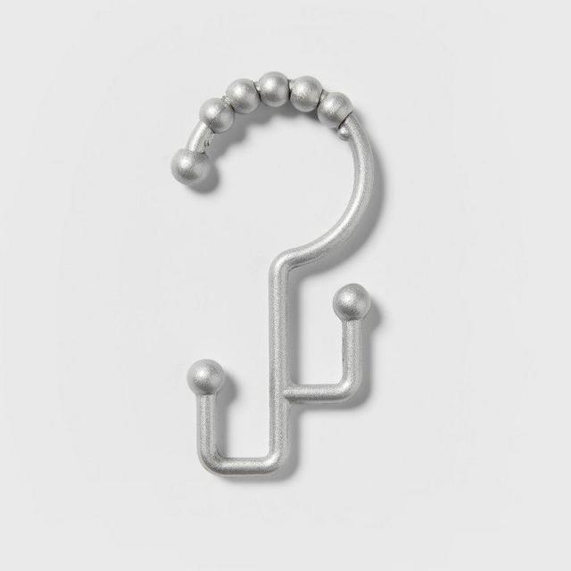 Double Glide Rustproof Aluminum Shower Curtain Hooks