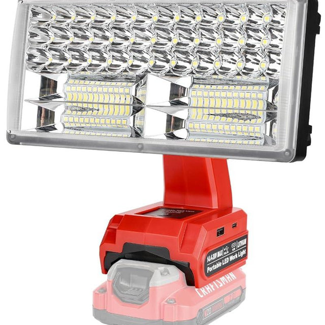 20V Light for Craftsman V20 Li-ion Battery, 40W 4200LM for Craftsman Light with 5V/2.1A USB Port,18W Type C Port 110° Pivoting Head Led Work Light Floodlight Spotlight