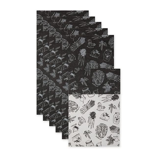 DII Fridge Liner Collection Non-Adhesive, Cut to Fit, 12x24, Black Market Print, 6 Piece