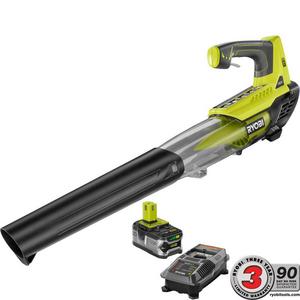 ONE+ 100 MPH 280 CFM Variable-Speed 18-Volt Lithium-Ion Cordless Jet Fan Leaf Blower 4Ah Battery and Charger Included