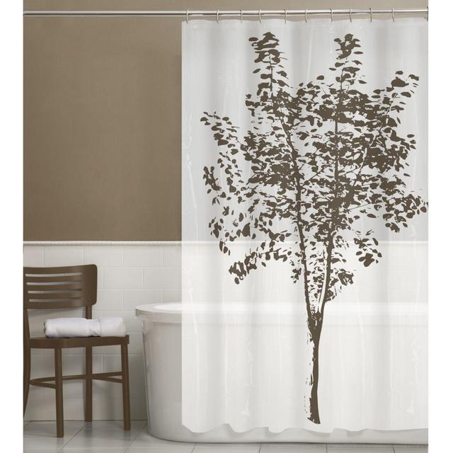 Arbor PEVA Shower Curtain in Brown
