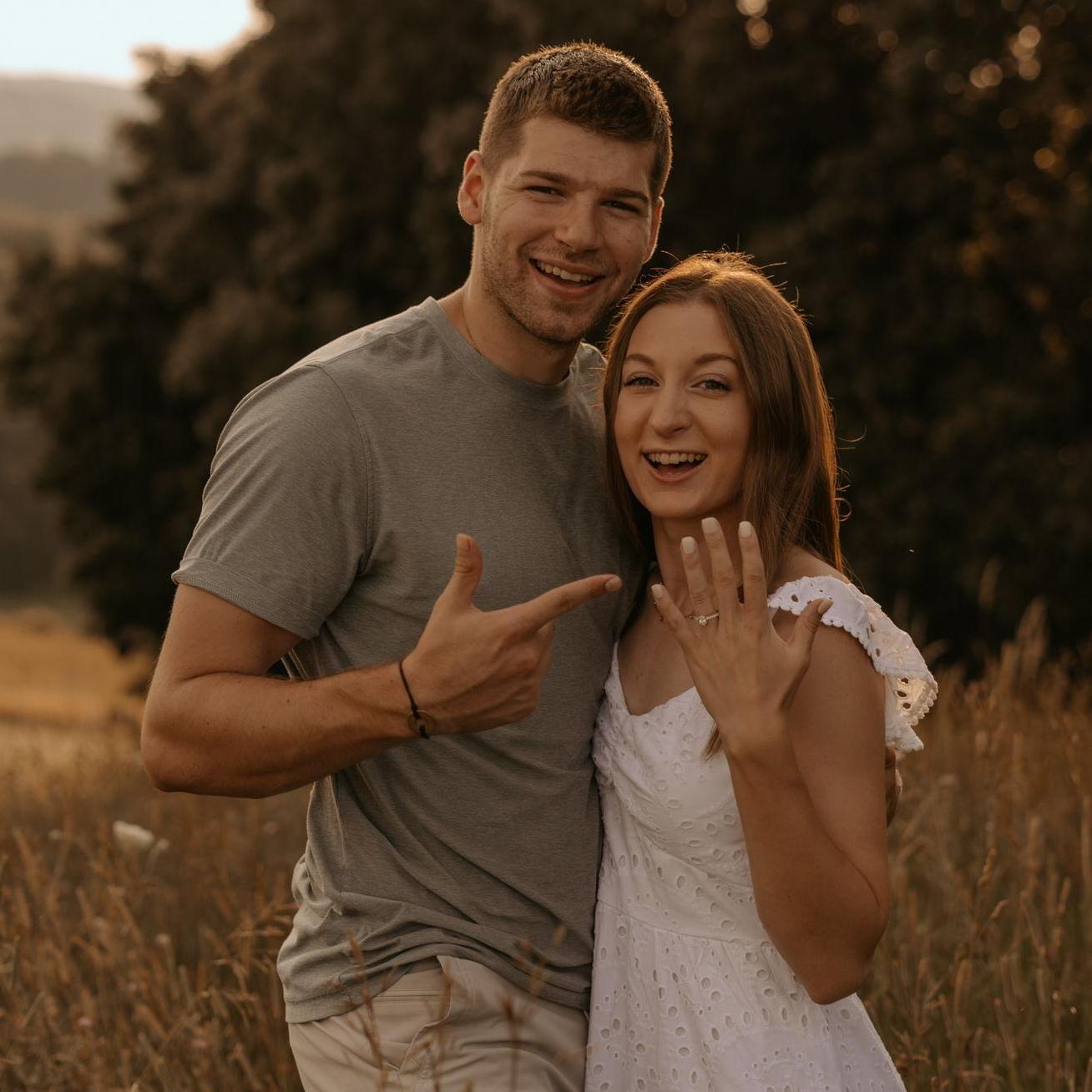 We took engagement pictures at Mt. Jeez in Mohican Park.