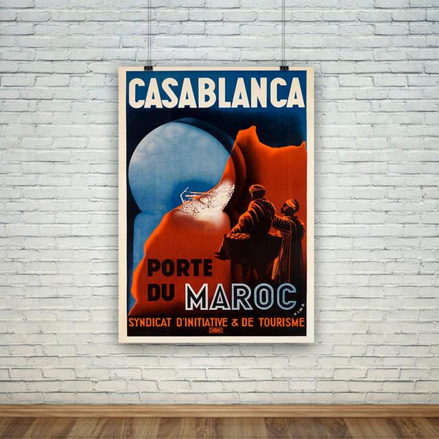 Casablanca Poster: Vintage Moroccan Travel Print