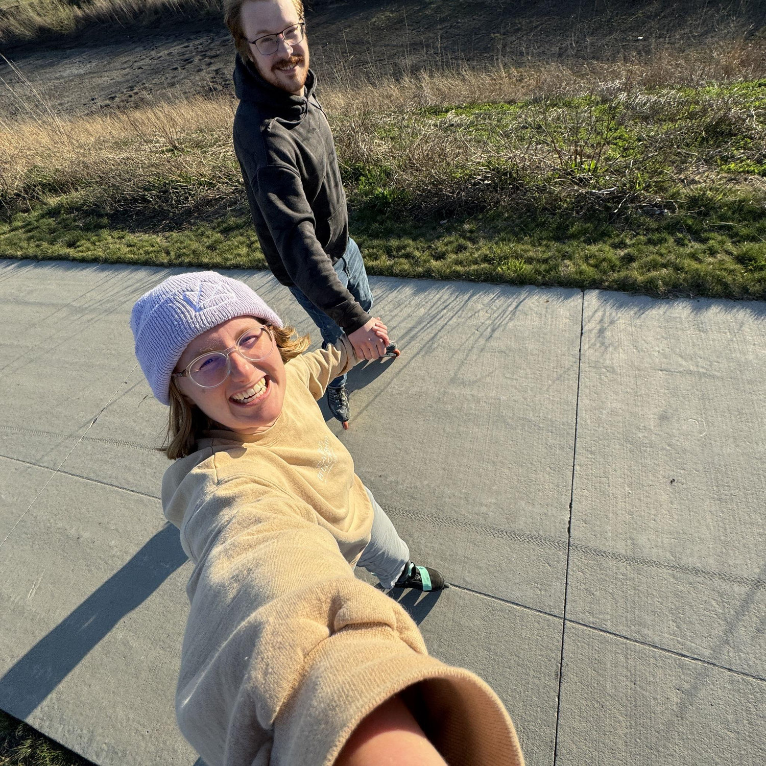 Our first time rollerblading together!