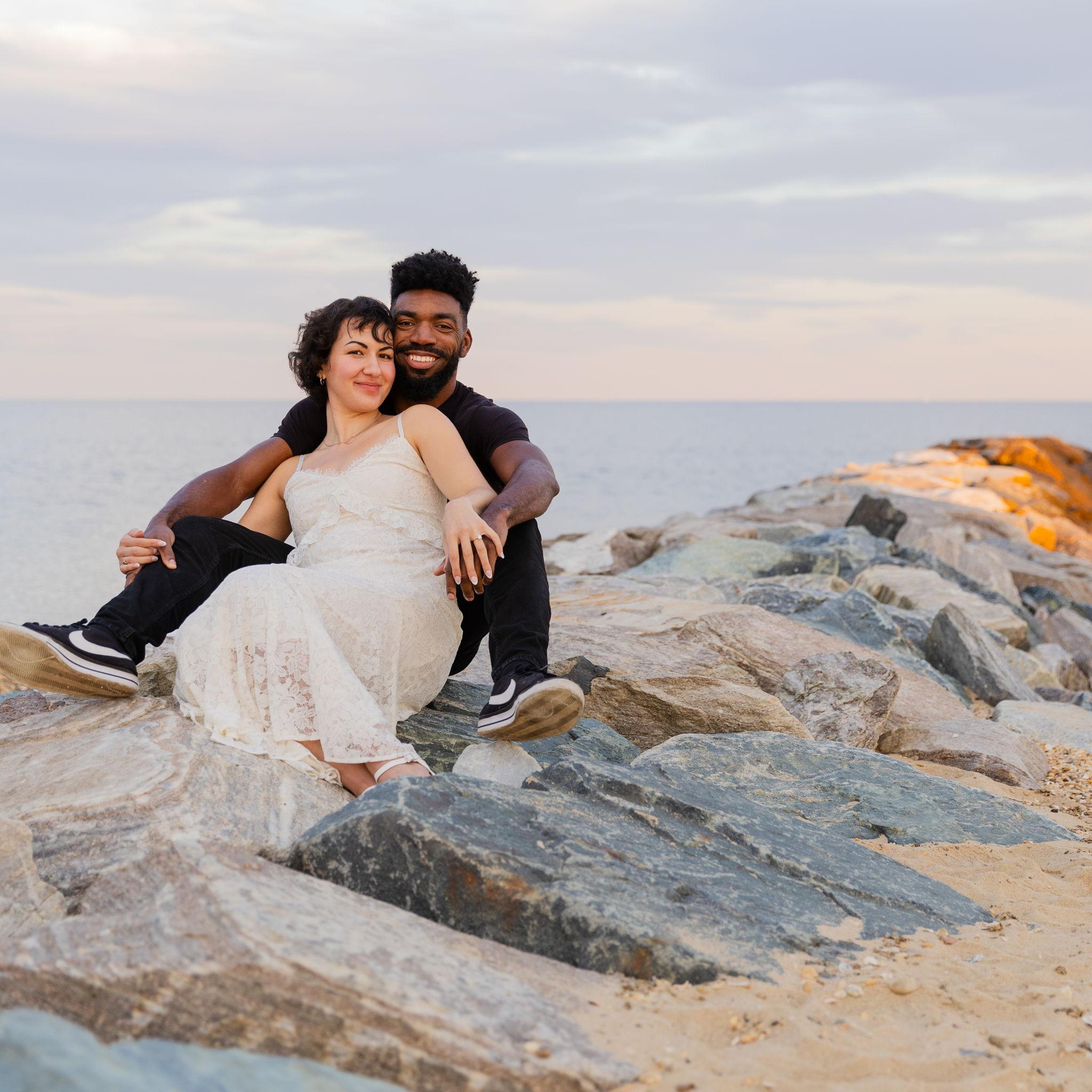 One of Alexa's fave parts of wedding planning was doing an engagement photoshoot by the water. With a background in photography and videography, Alexa loves keeping memories alive this way.