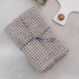 Natural Linen Waffle Dishcloth Set of 2