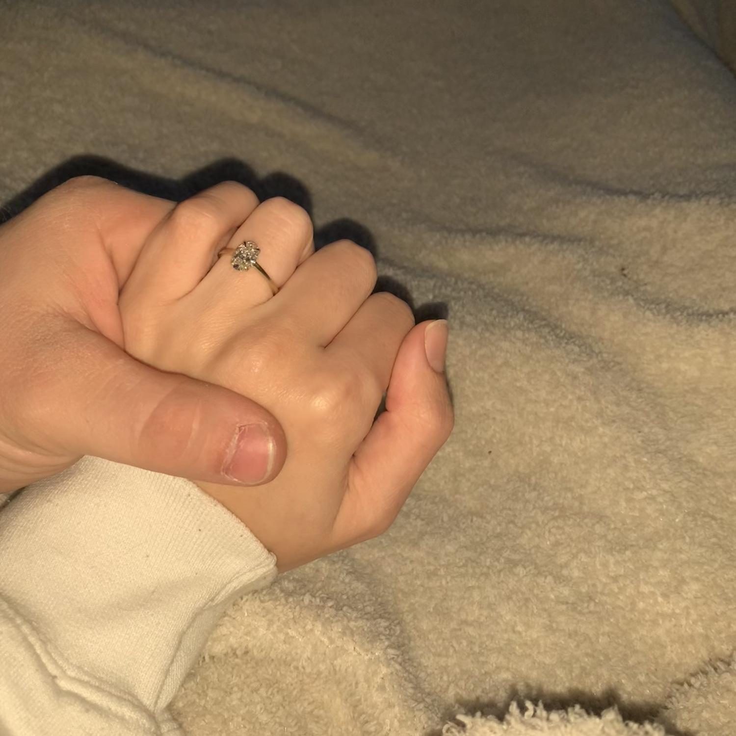 The beautiful ring Broderick made by hand for Madalyn!
