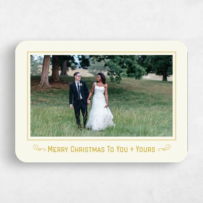 Beige Rounded Holiday Card - Montreal