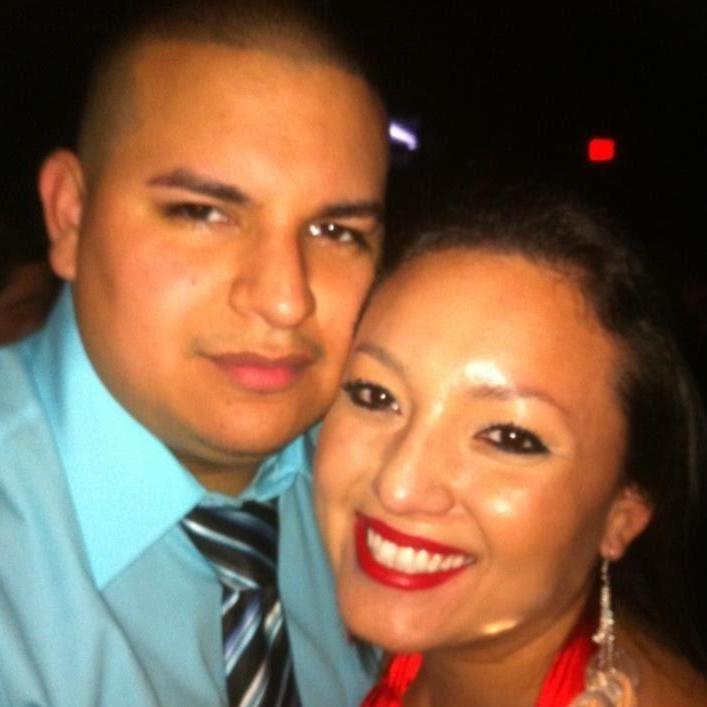 Our first together, geez why did I shave my head!