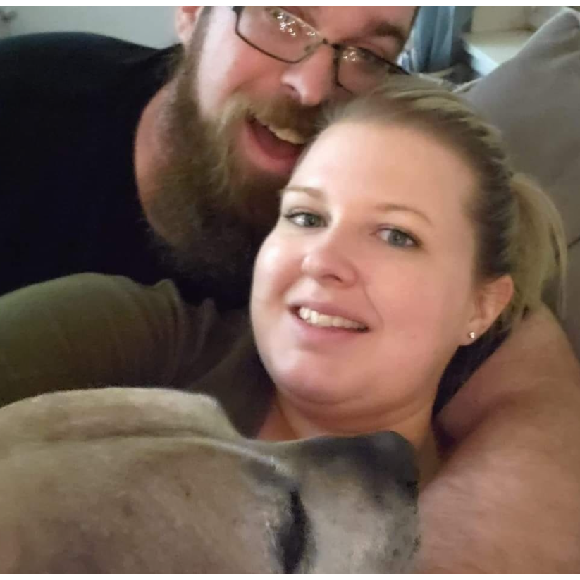 Photobomber... Tank has to get in on the cuddles. Always.