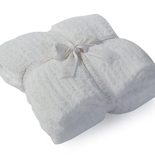 Barefoot Dreams CozyChic Ribbed Throw White One Size