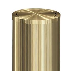 9L/2.4Gal Gold Trash Can,Brass Bathroom Garbae Can with Flipping Lid,Small Brass Garbage Can for Office, Laundry Room,Bedroom,Hotel, SINGER Color