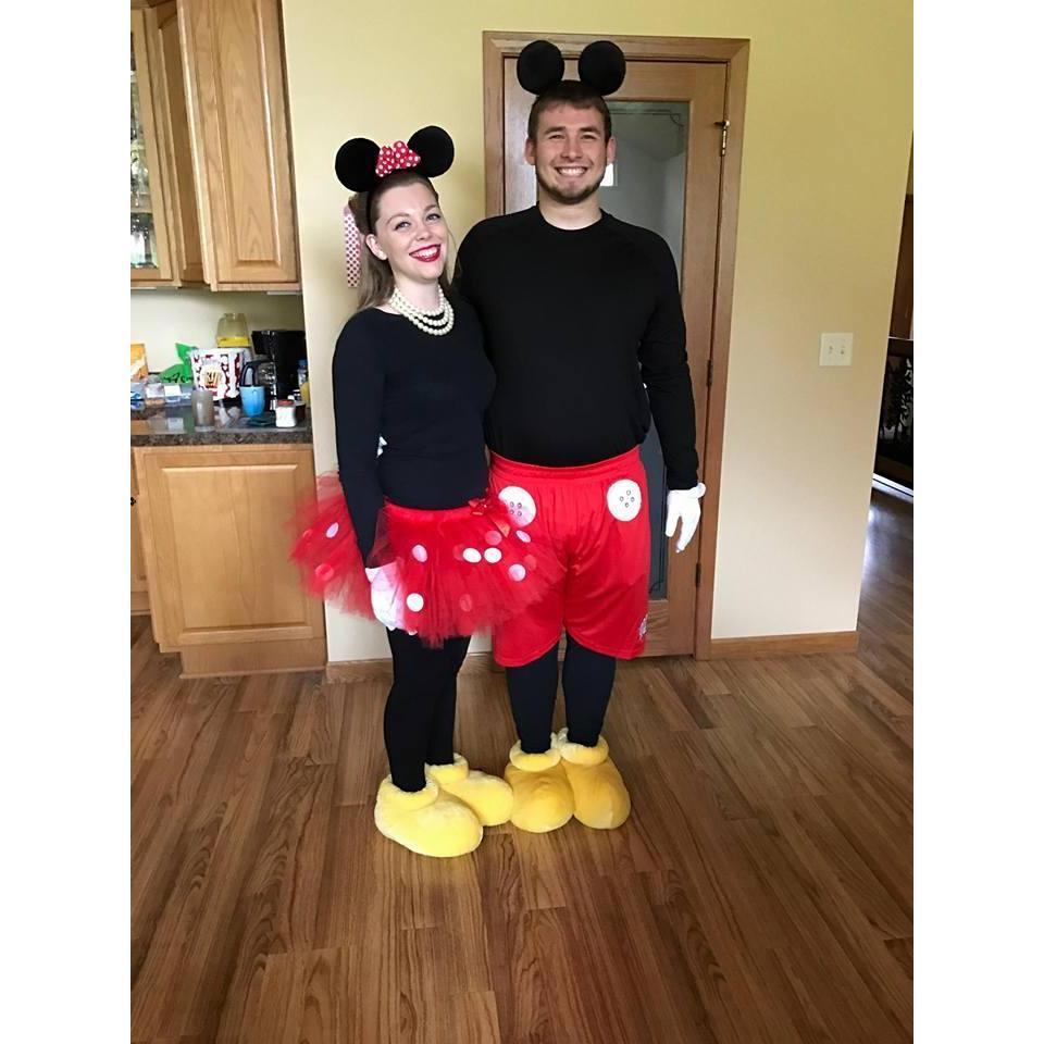 Taylor and Nathan's as Mickey and Minnie for the Haley Haen 1st Annual Memorial Hollzerween Party. October 29, 2016