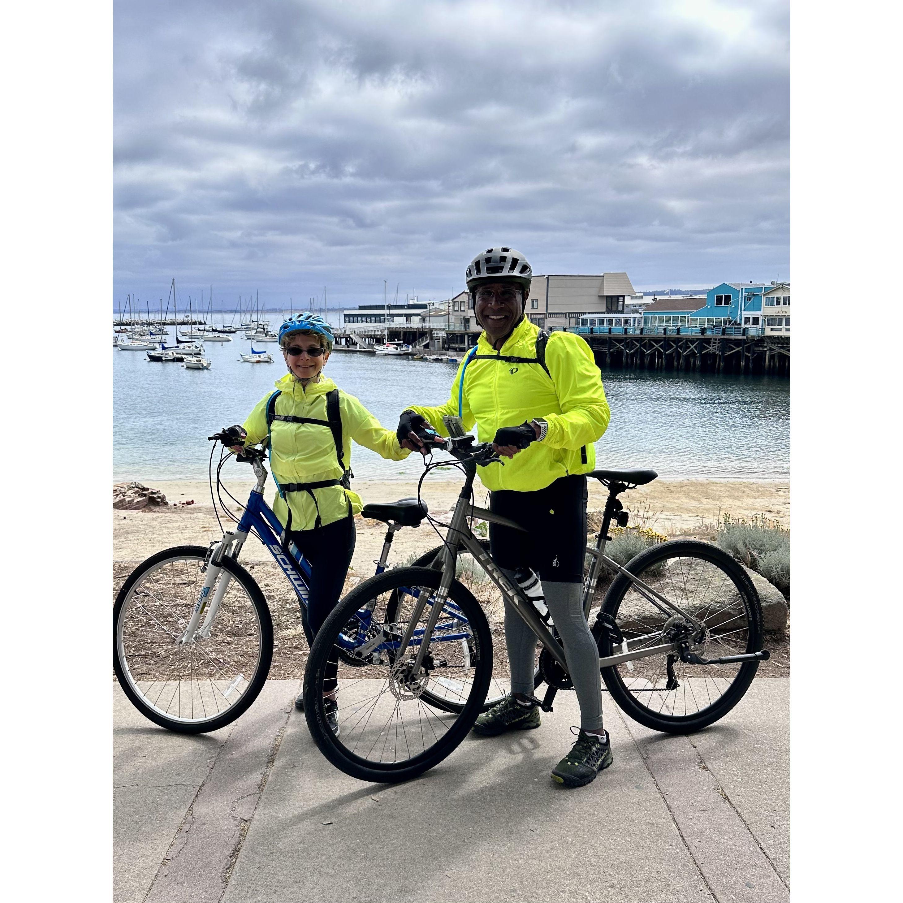 Our first bike ride along the coast.