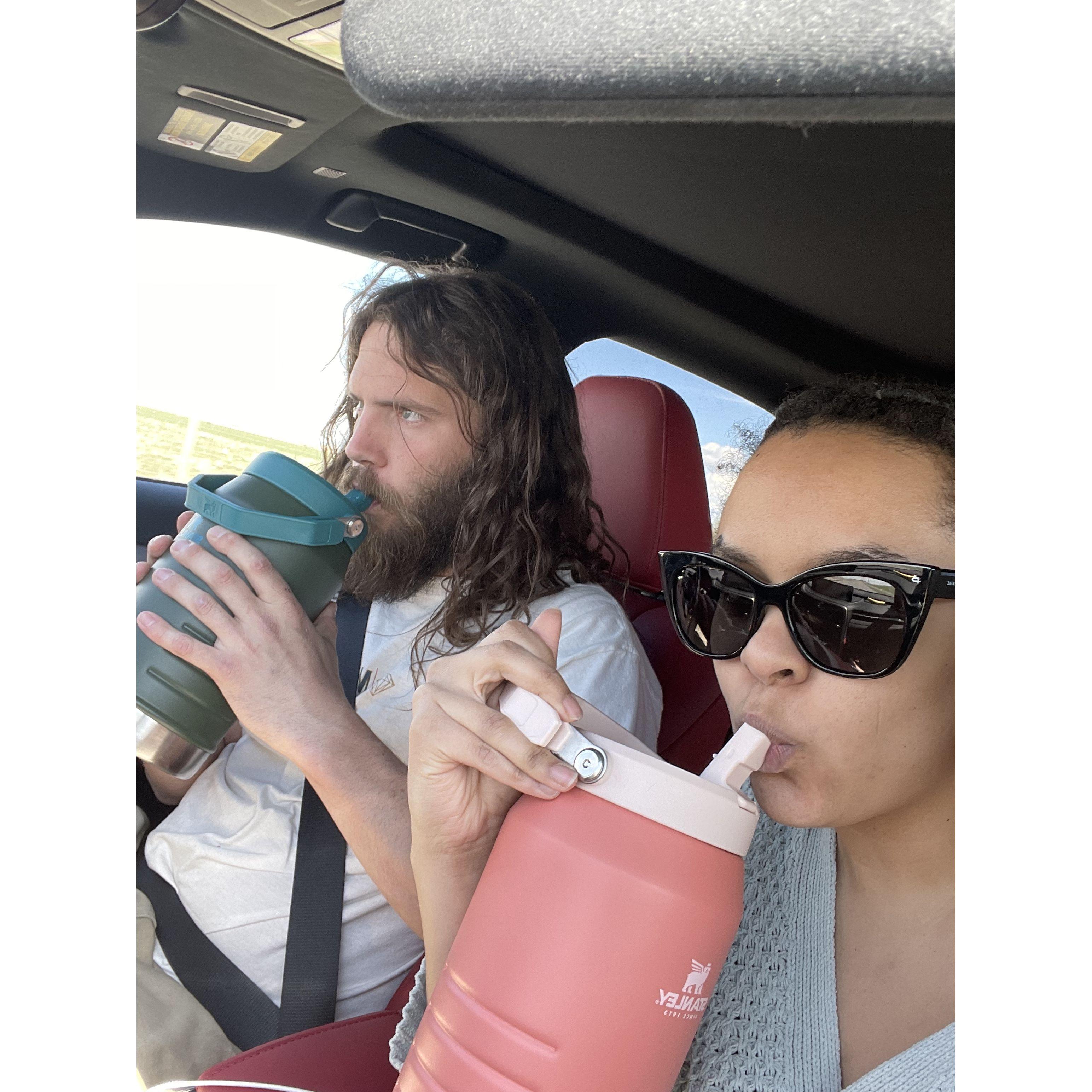 drinking from the stanleys. 20 May 2022.