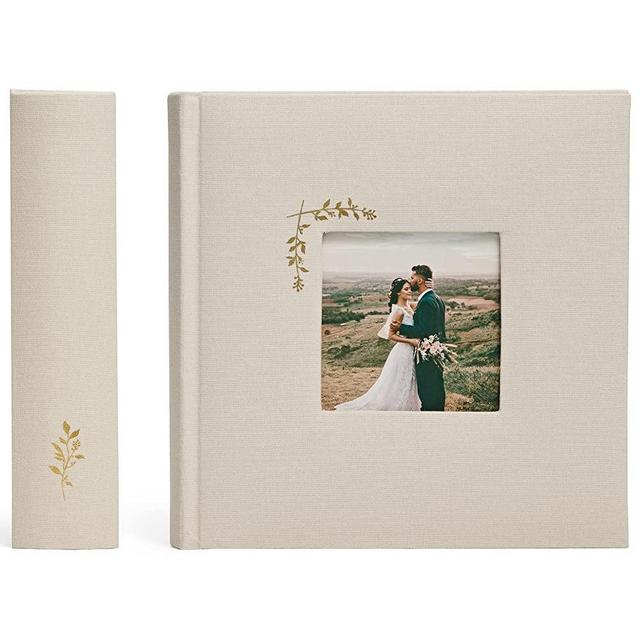 Luxury Linen Photo Album with Acid Free Pockets, Traditional Book Bound with Hard Cover, 200 Pockets for 4x6 Photos, Photo Book for Wedding, Family Pictures, Gifts, Anniversary or Baby Shower