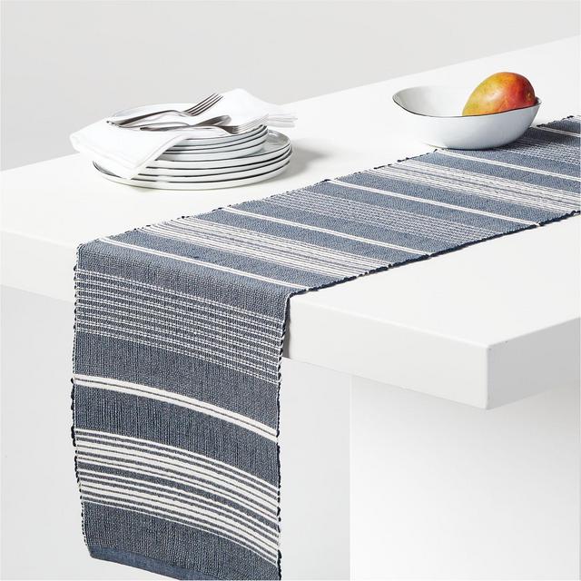Tidal 90" Stripe Woven Table Runner