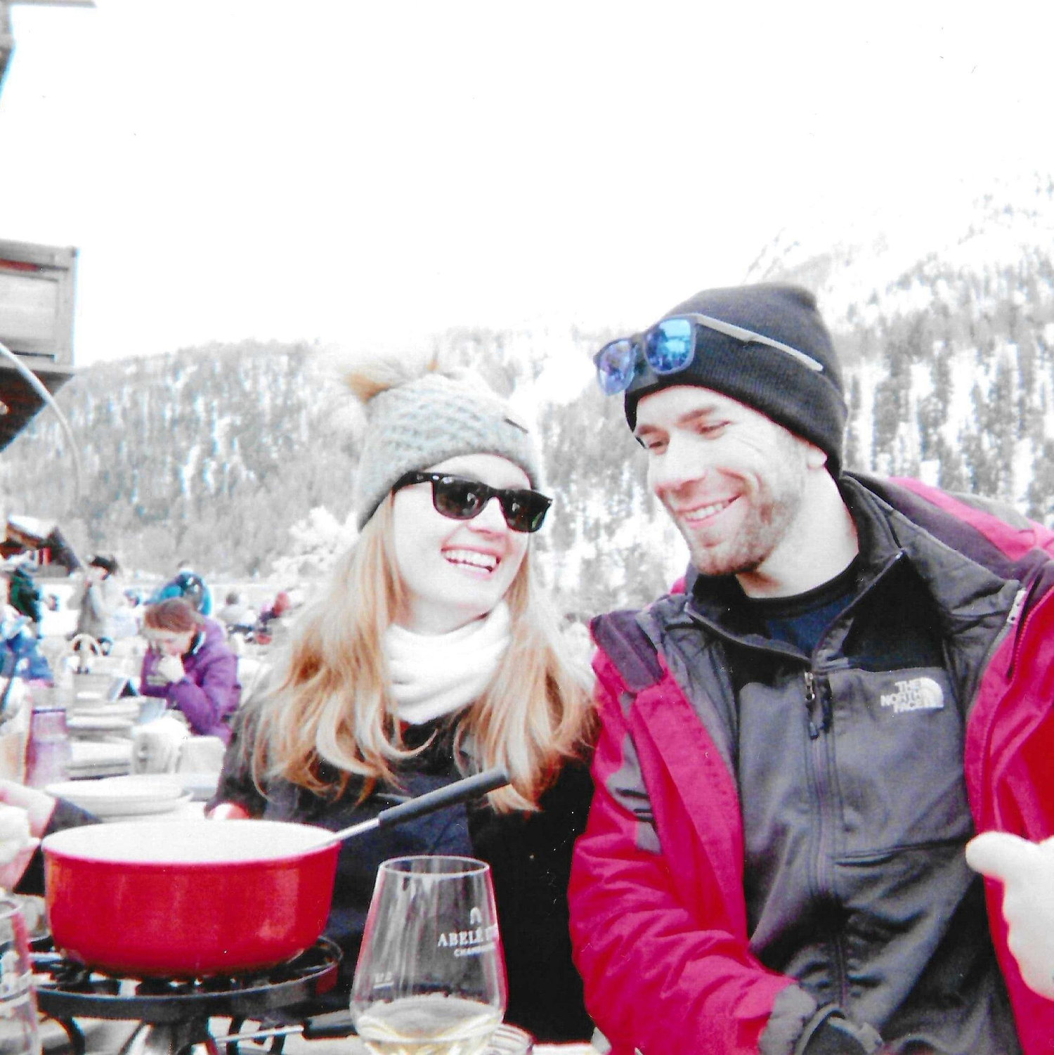 They celebrated afterward with some Swiss cheese fondue!