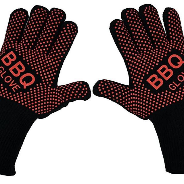 BBQ Grill Oven Gloves - Fireproof, Insulated Heat Resistant Mitt for Barbecue, Smoker, Grill, Baking, Turkey Fryer Oven Cooking Gloves. Light-Weight Durable and Professional Non-Slip