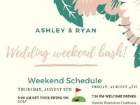 Wedding Weekend Bash Schedule