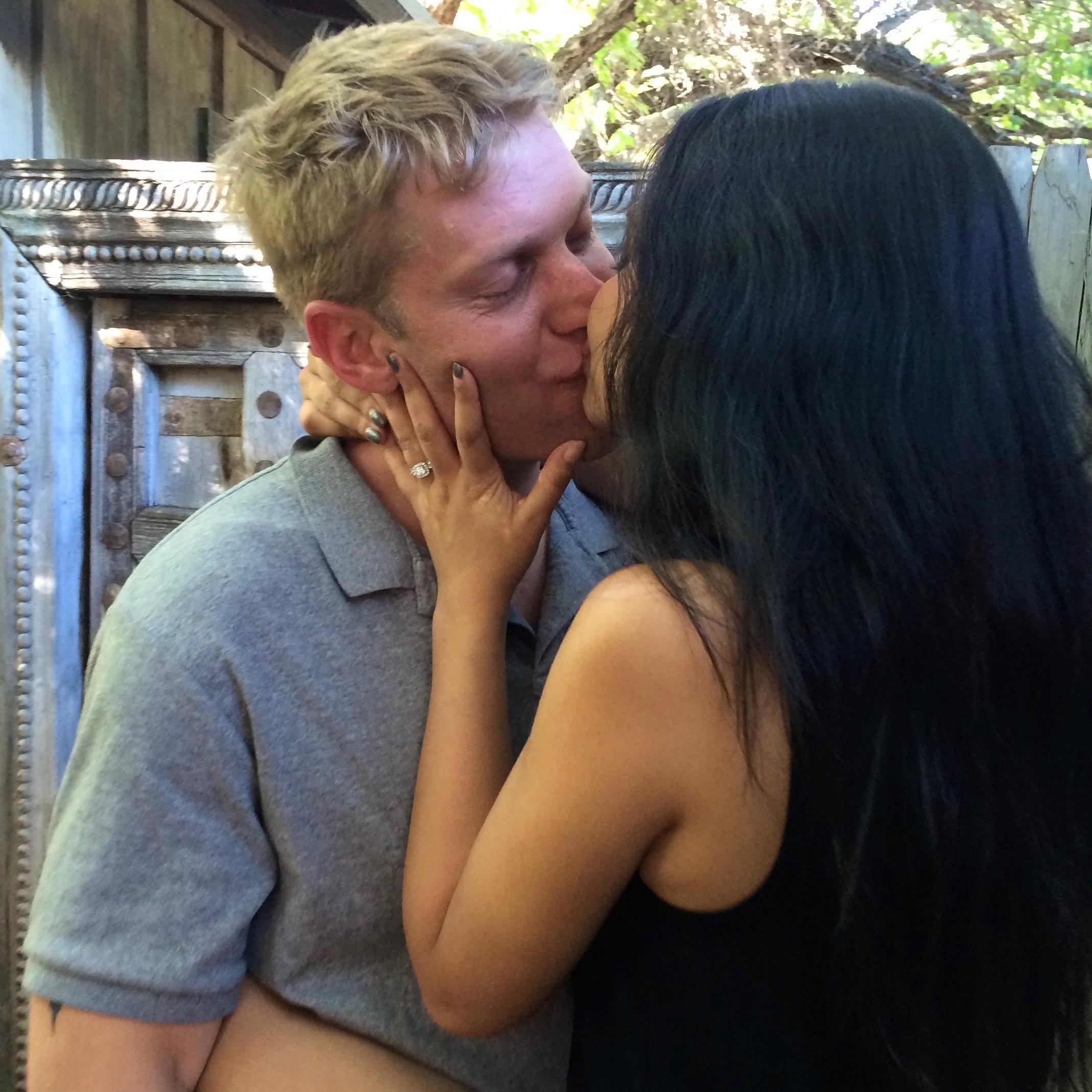 Our impromptu engagement shoot in Carmel Valley at our favorite restaurant, The Corkscrew Cafe.