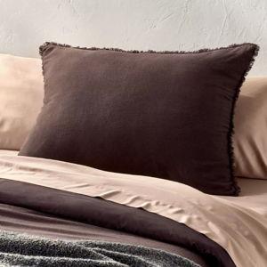 King Euro Heavyweight Linen Blend Throw Pillow - Casaluna™ - Dark Fig