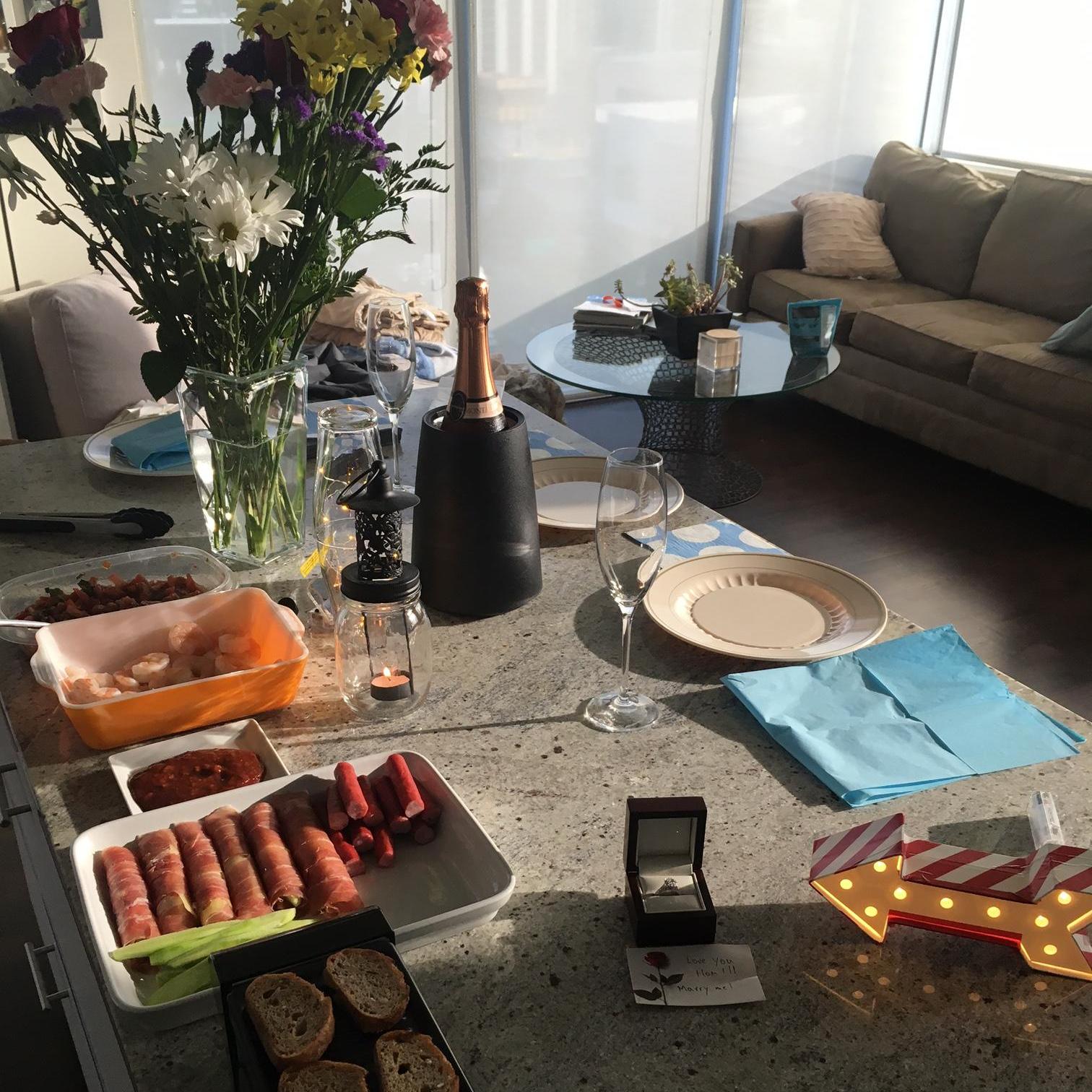 Marcel's surprise engagement dinner!