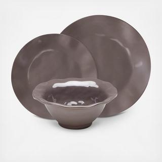 Ruffle 12-Piece BPA Free Melamine Dinnerware Set, Service for 4
