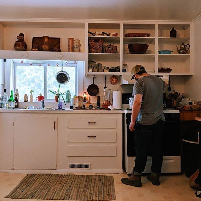 April 18th, 2018:
Emilio making dinner for the two of them in their home. 🍳