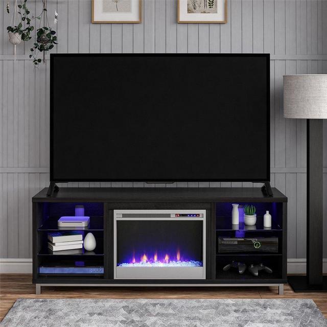 Ameriwood Lumina Fireplace TV Stand for TVs up to 70" Wide, Multiple Colors