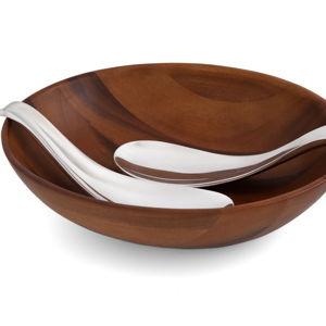 Yin Yang Salad Bowl w/Servers - Nambe