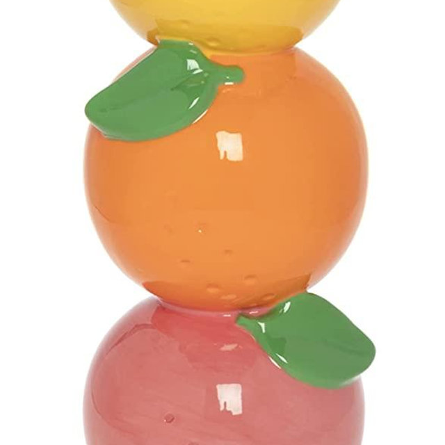 ban.do Decorative Ceramic Vase, Unique Home/Kitchen/Office Accent Decor, Stacked Citrus
